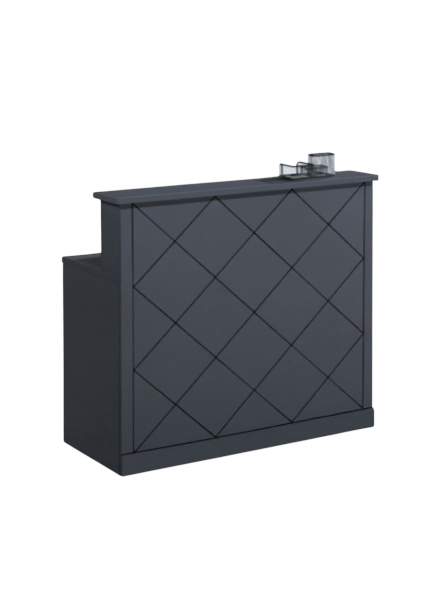 Italy style Checkout table grey black Golden Style.