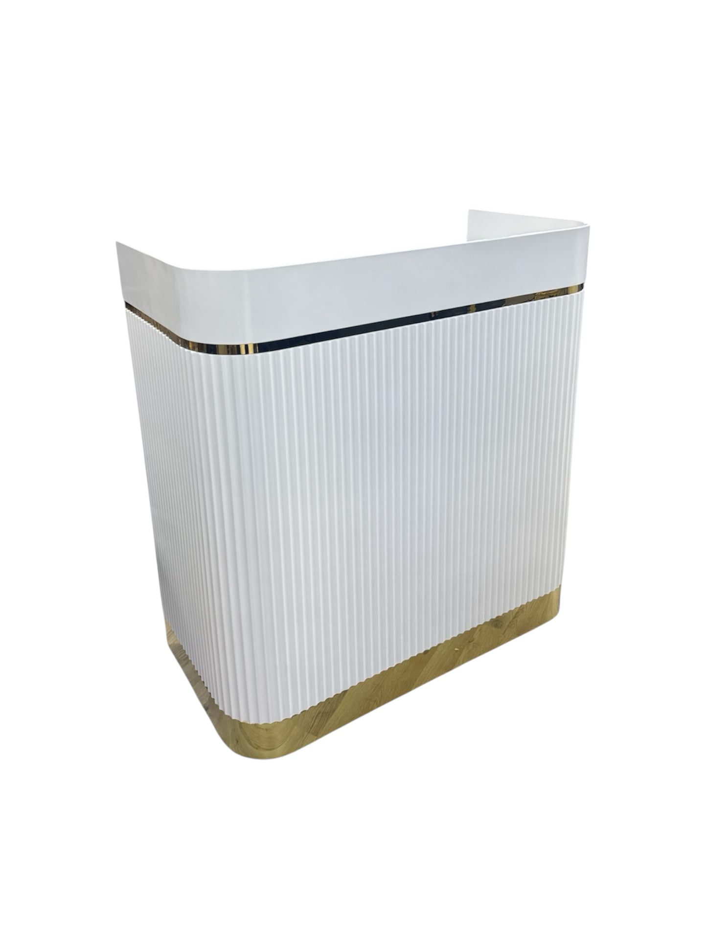 Luxury wood chackout table white gold with very beautiful lines