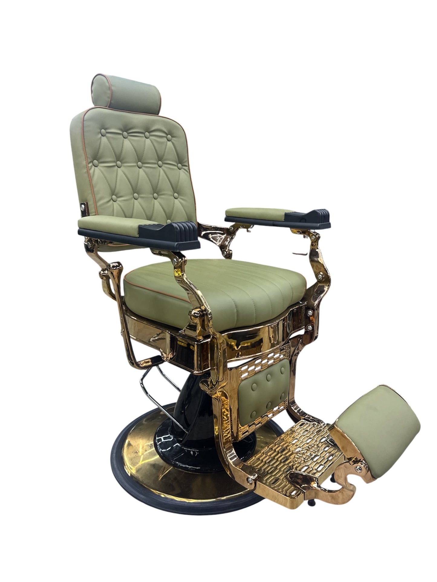 VIP chair gray leather brown roze gold