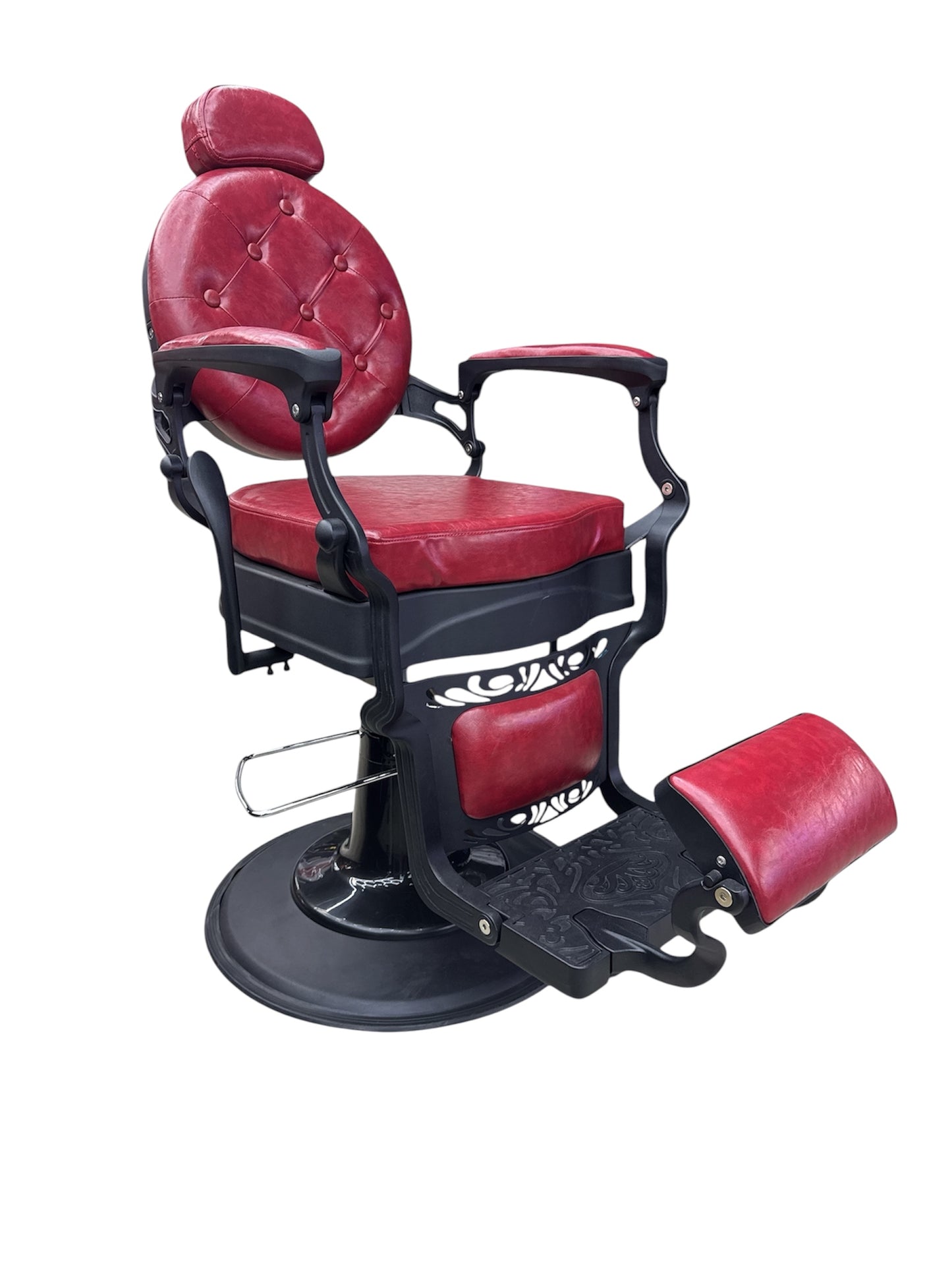 Cherrie chair black frame red leather