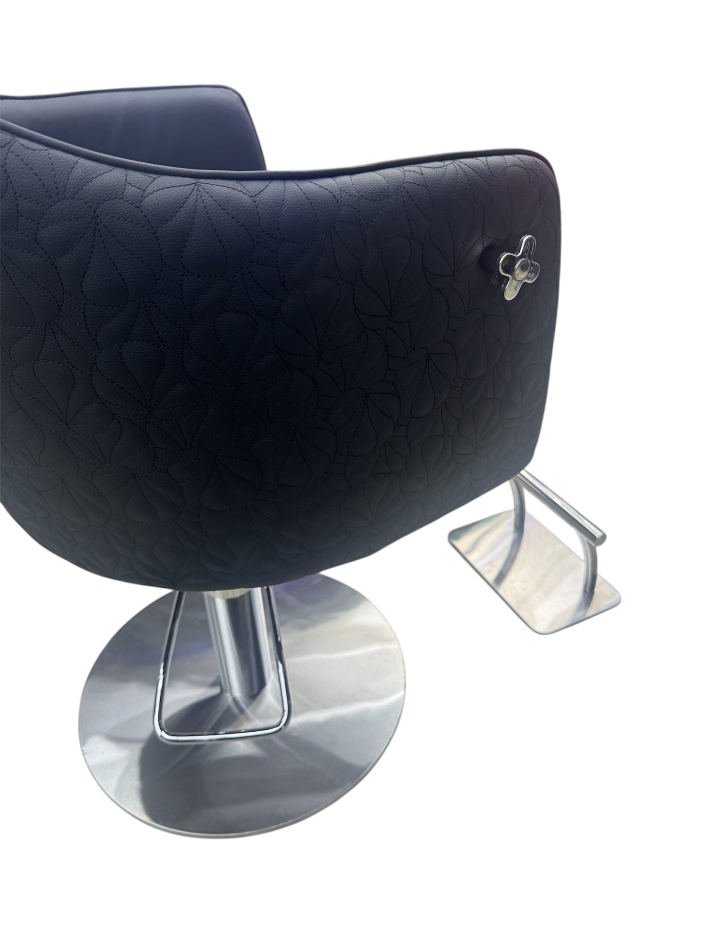 Women Sila luxury chair zilver black leather