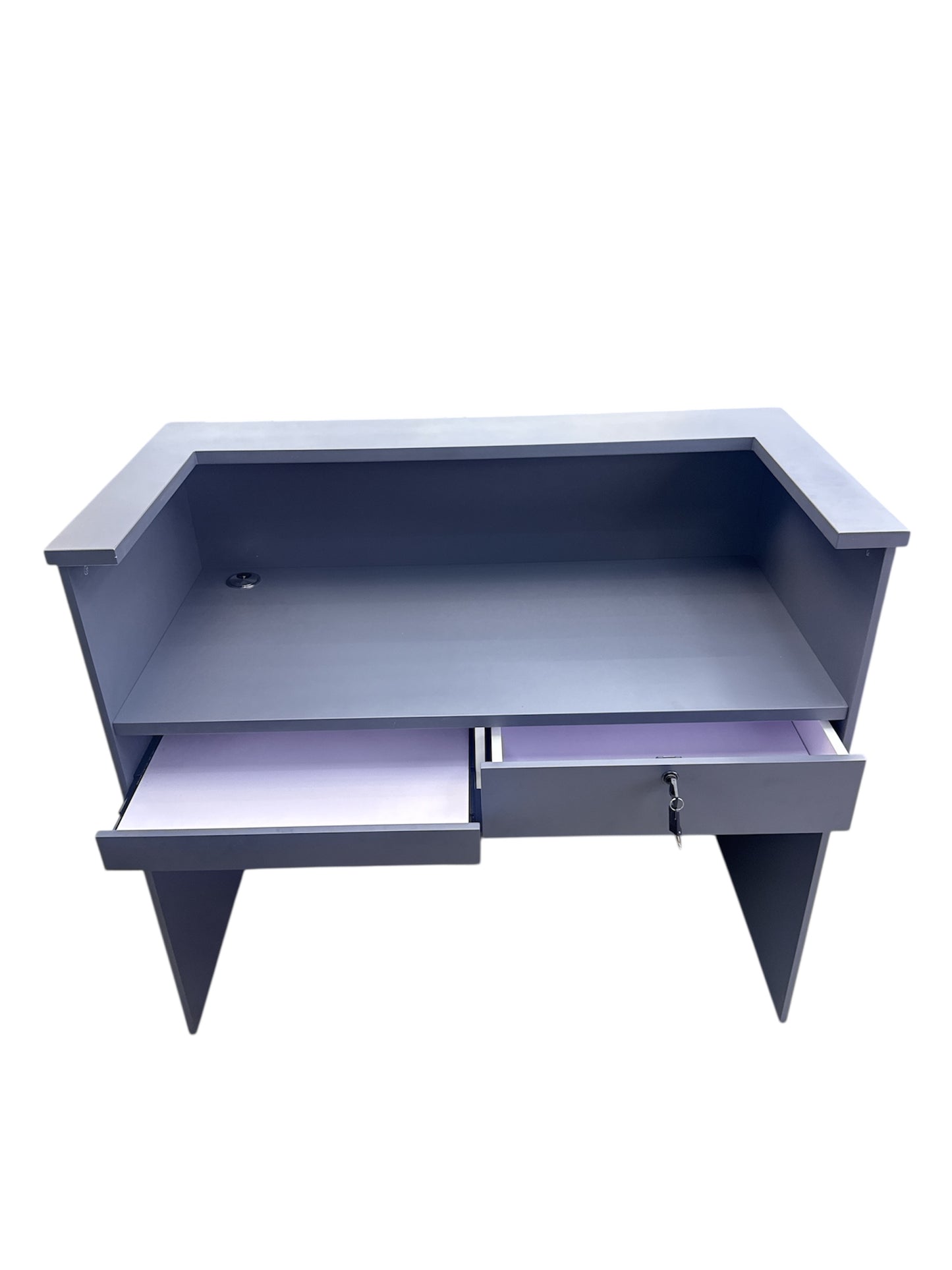 Limited edition Golden style checkout table grey gold