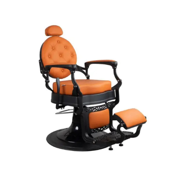 DUBAI Black Matte Orange Barberchair Golden Style