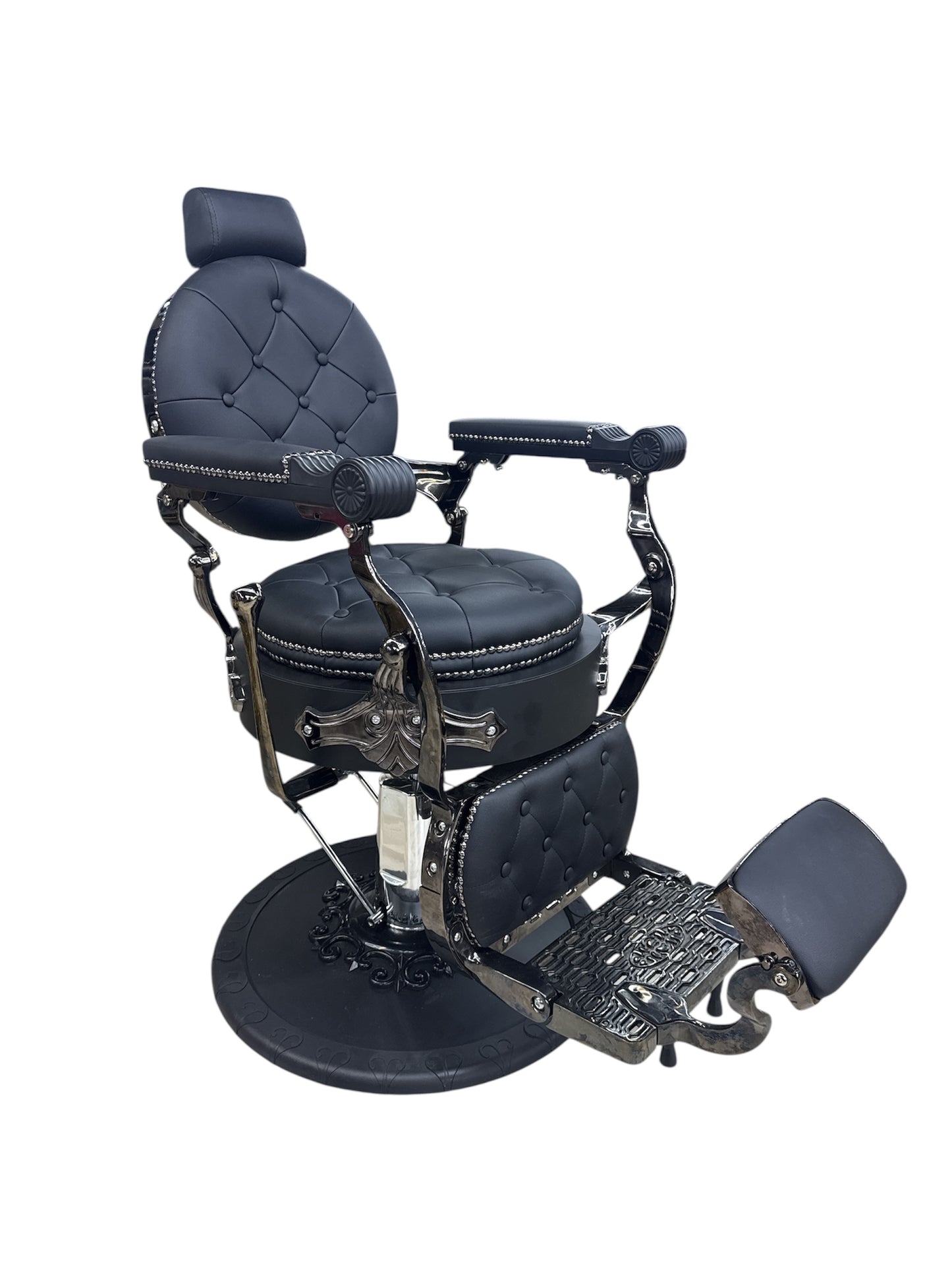 King chair leather black special