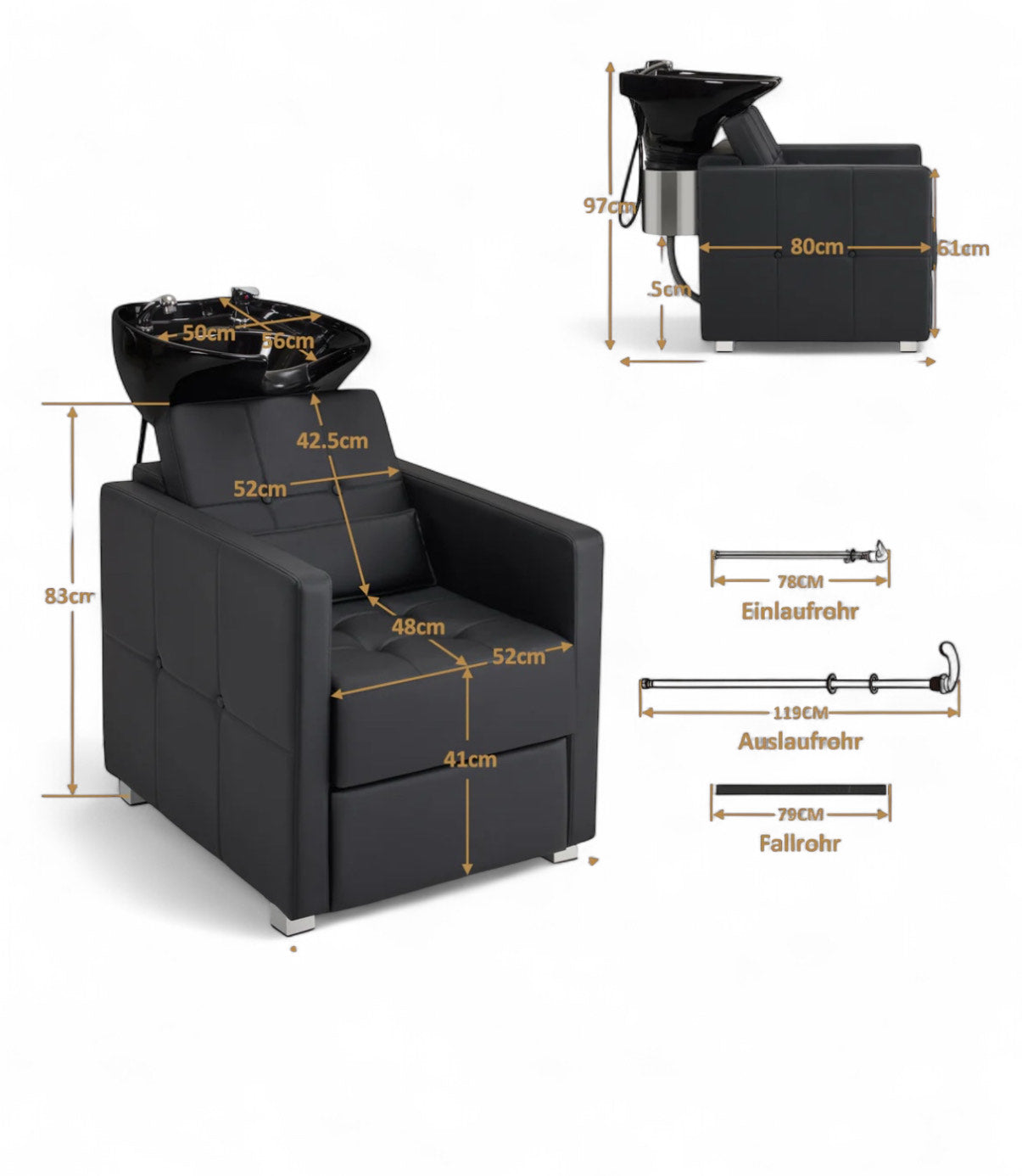 Goldenstyle Wash Unit black on black