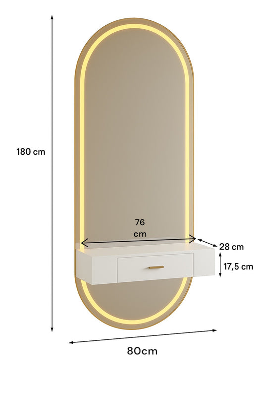Goldenstyle Mirror led