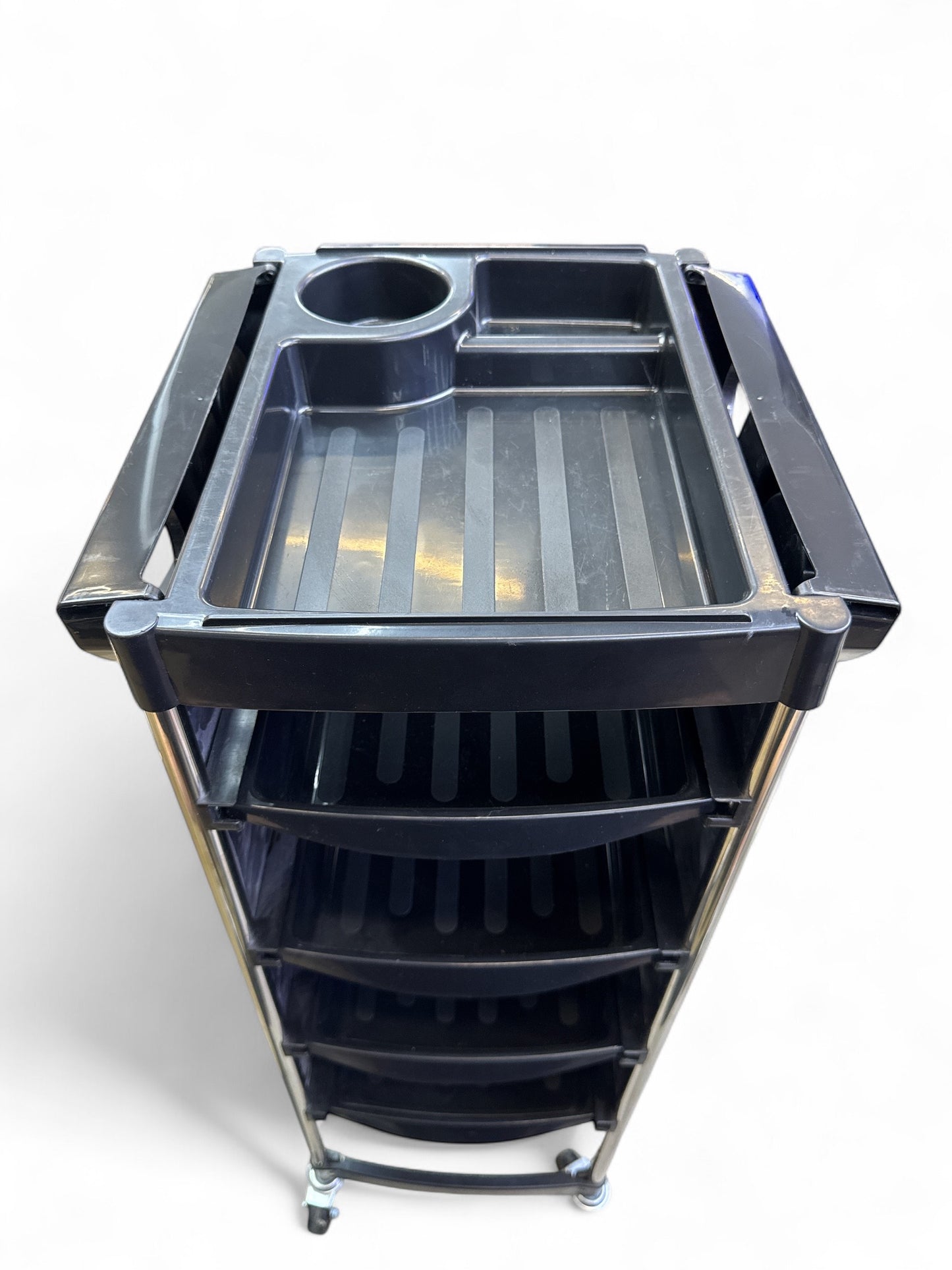 Hairdressing trolley with wheels - Hairdressing trolley - Work trolley - 4 drawers Golden Style.