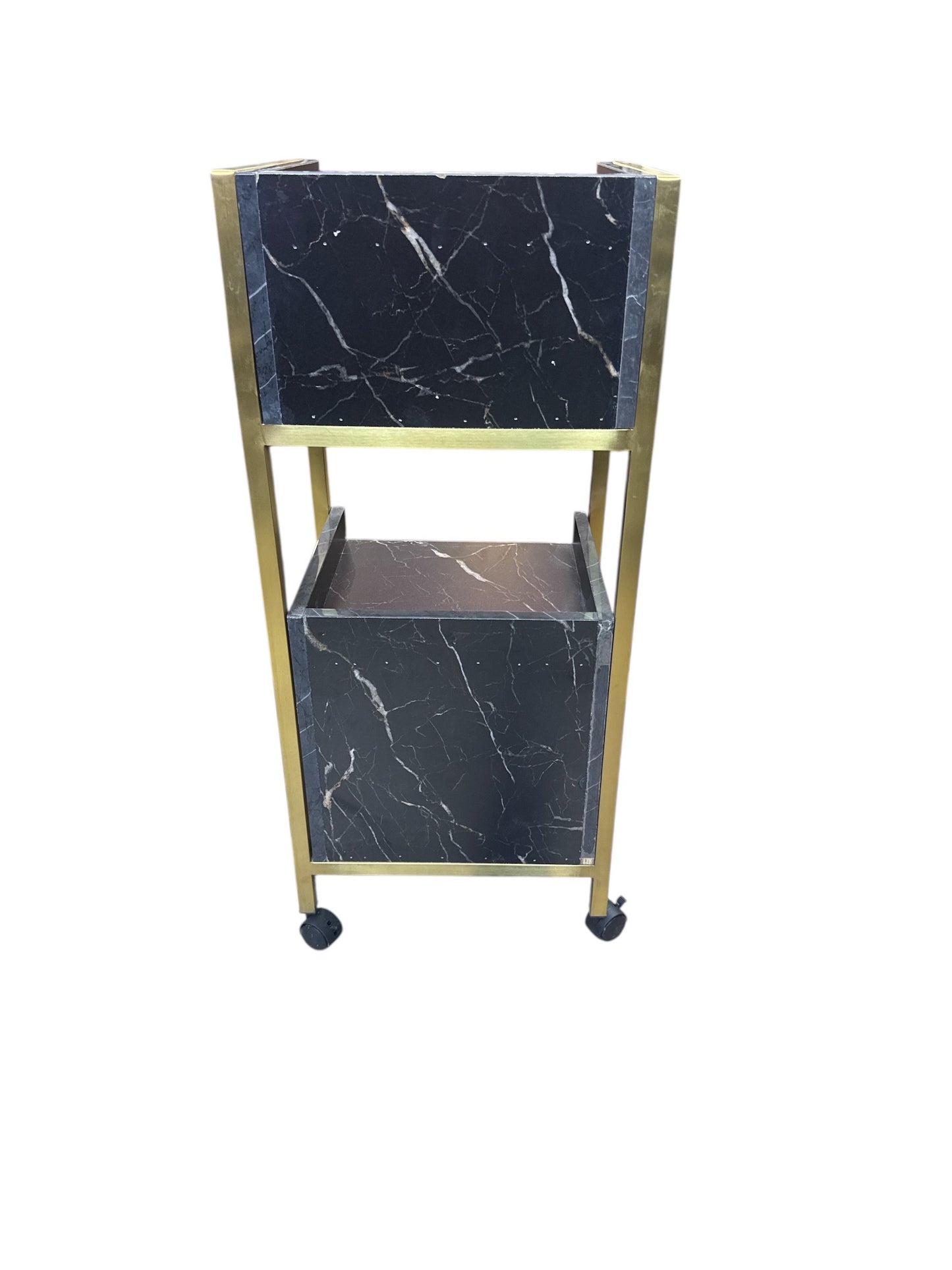 Hairdressing salon Special salon trolleys Tool cabinet black marble Hairdressing salon Multifunctional storage rack with drawer Hairdressing salon Assistance trolley.