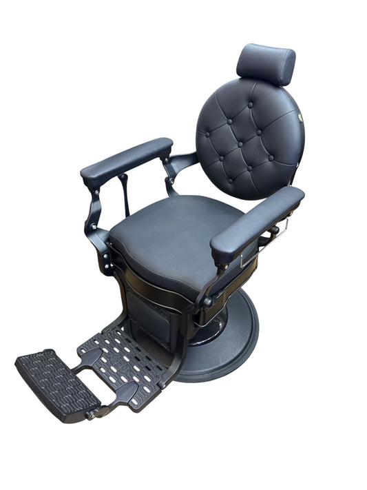 Barber Chair black on black Golden Style.