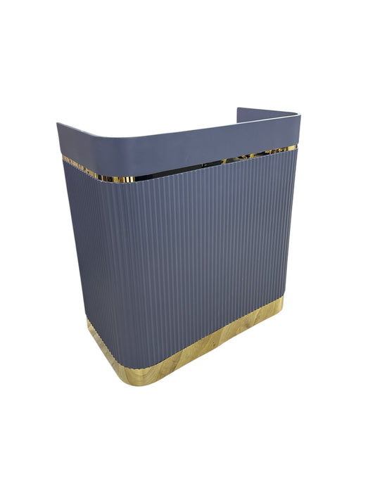 Luxury wood chackout table grey gold with very beautiful lines