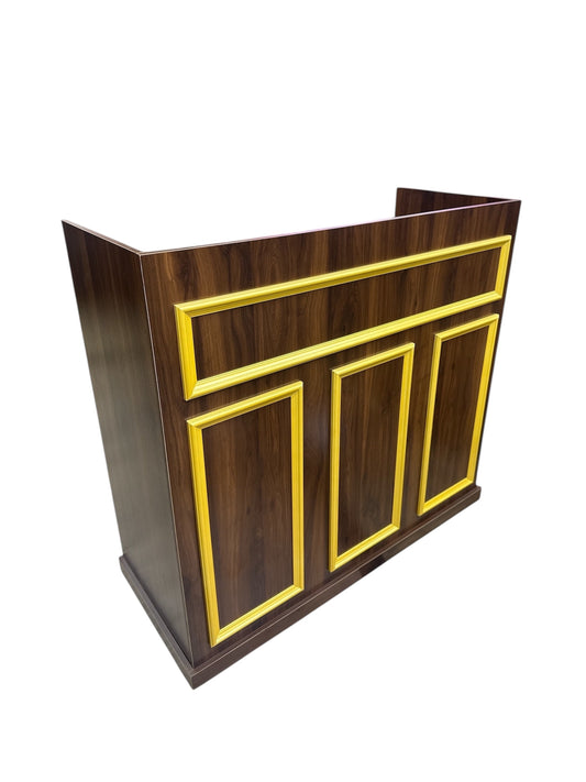 Classic checkout table brown gold