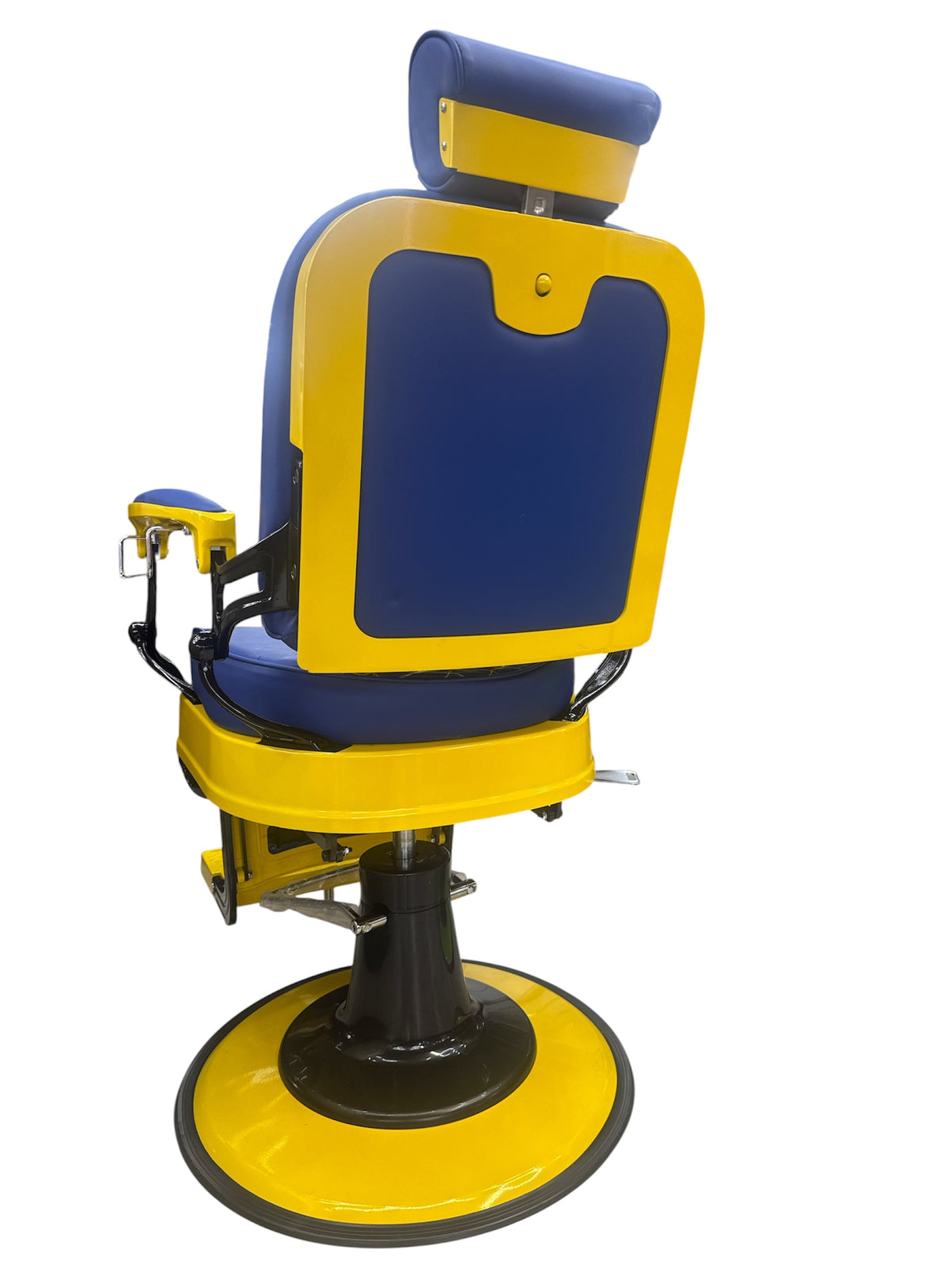 Mansory limited edition chairs blue  leather with yellow stitching yellow frame