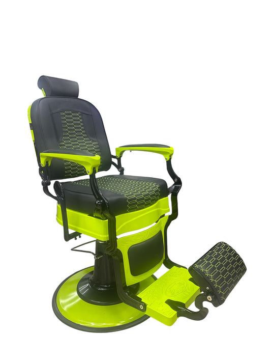Mansory limited edition chairs black leather with green stitching green frame