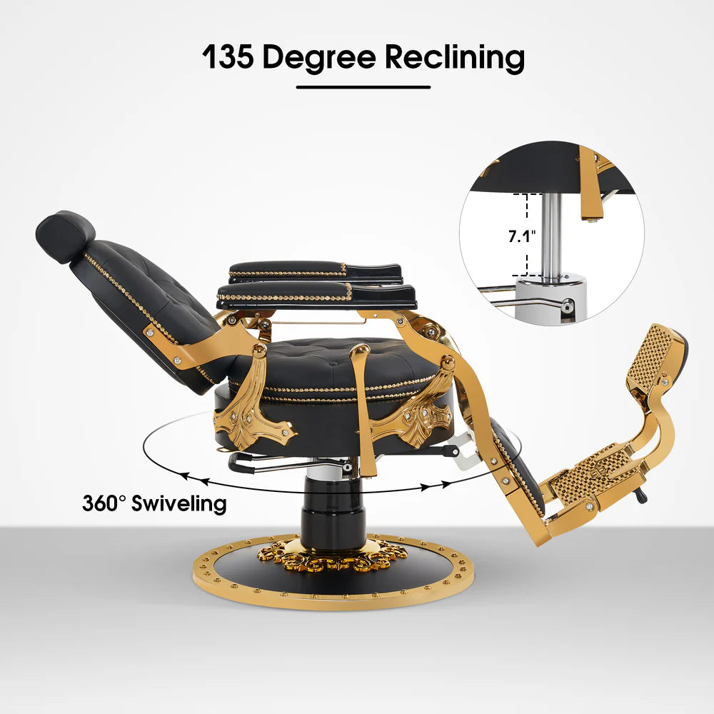 Golde style Chair gold/black