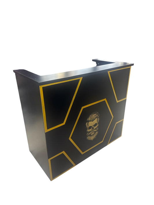 Limited edition golden style checkout table gold black