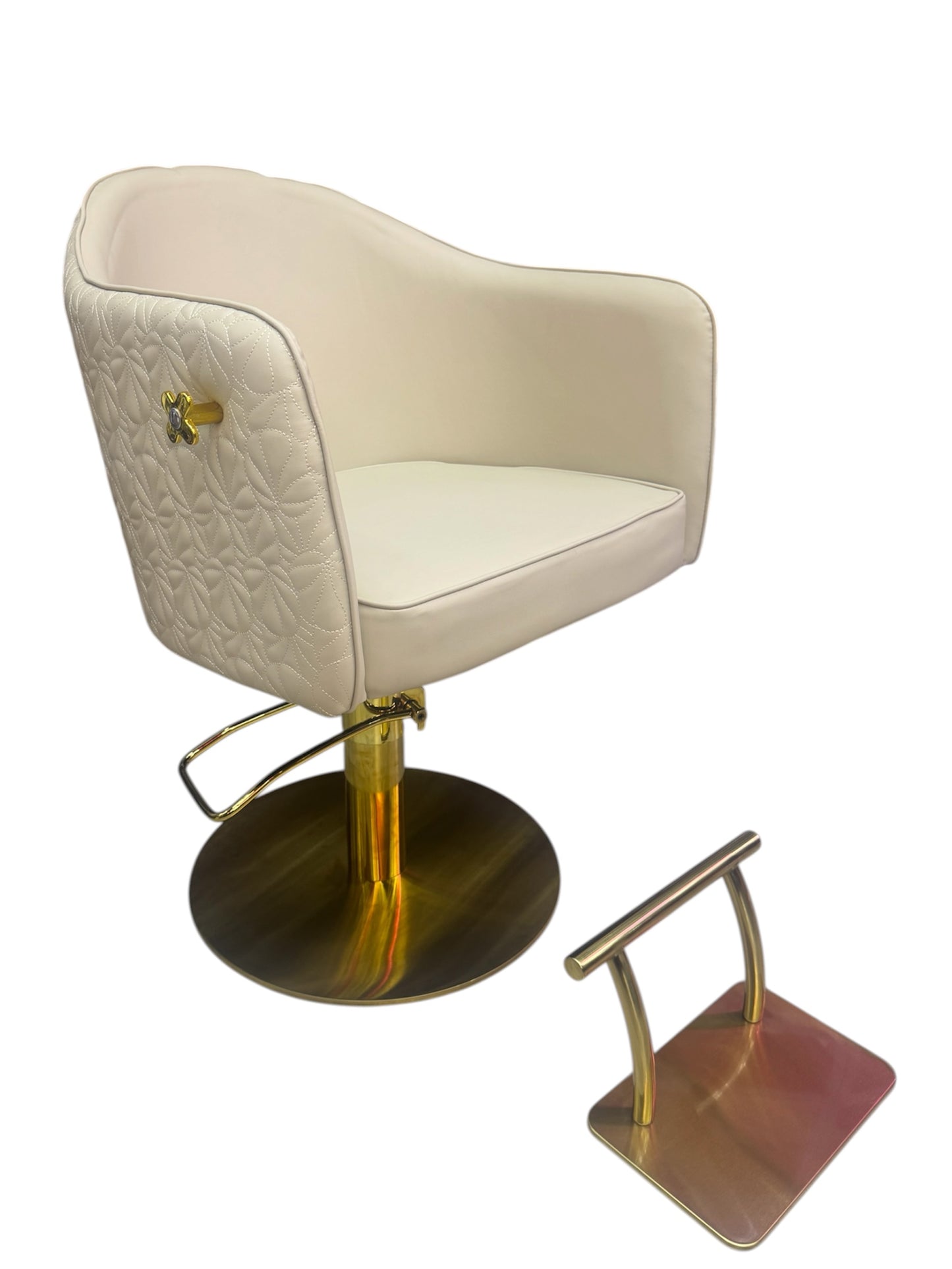 Women Sila luxury chair gold beige  leather