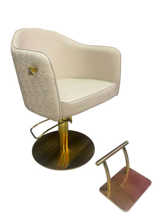 Women Sila luxury chair gold beige  leather
