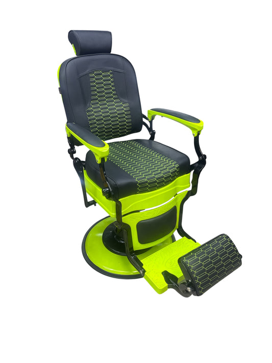 Mansory limited edition chairs black leather with green stitching green frame
