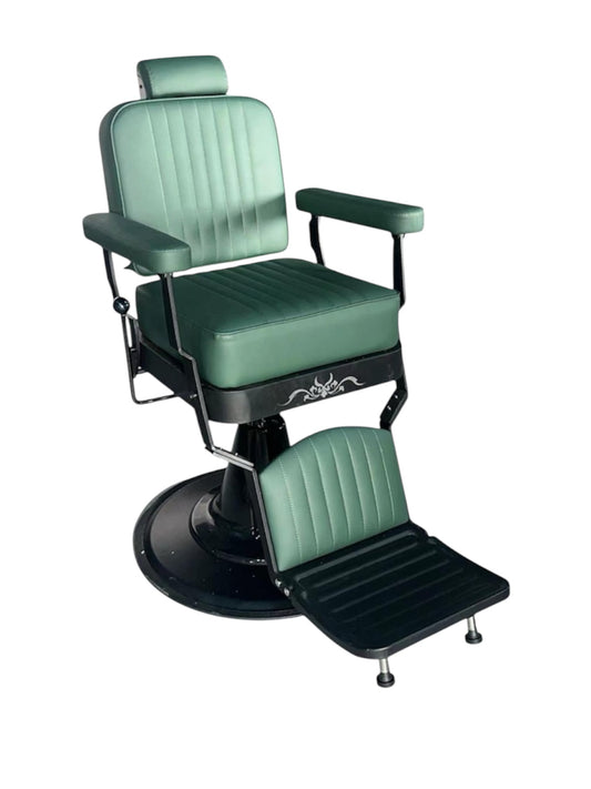 Cowboy chair special edition dark green leather black frame