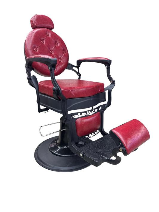 Cherrie chair black frame red leather