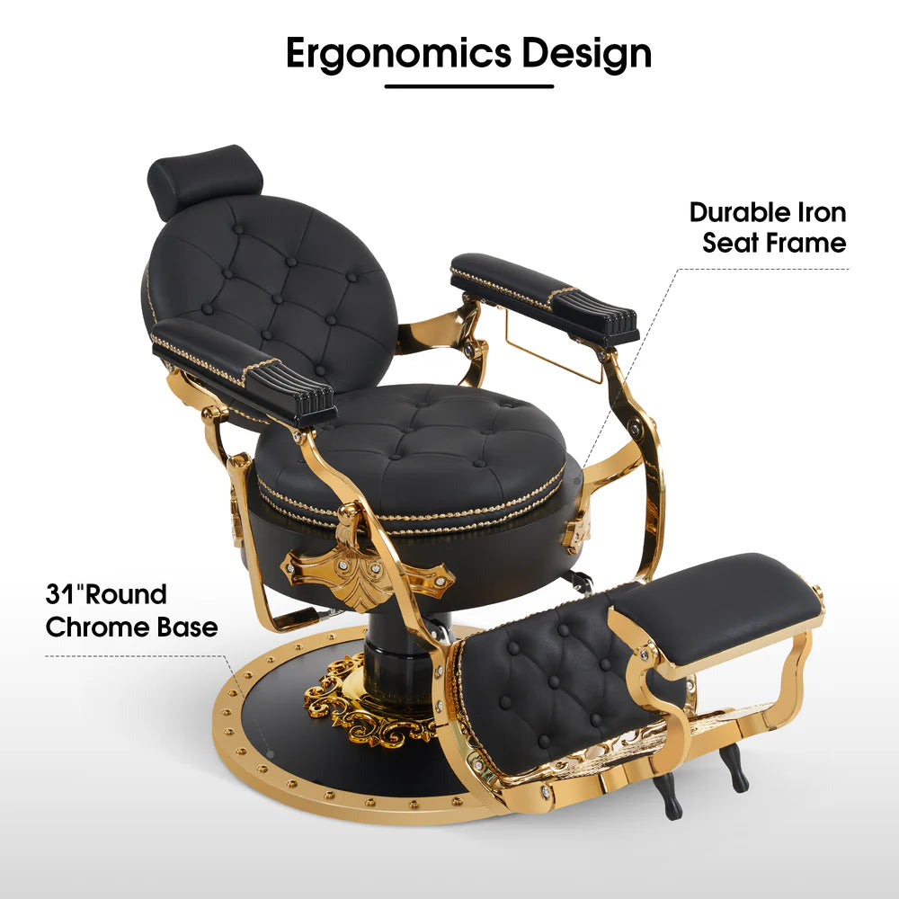 Golde style Chair gold/black