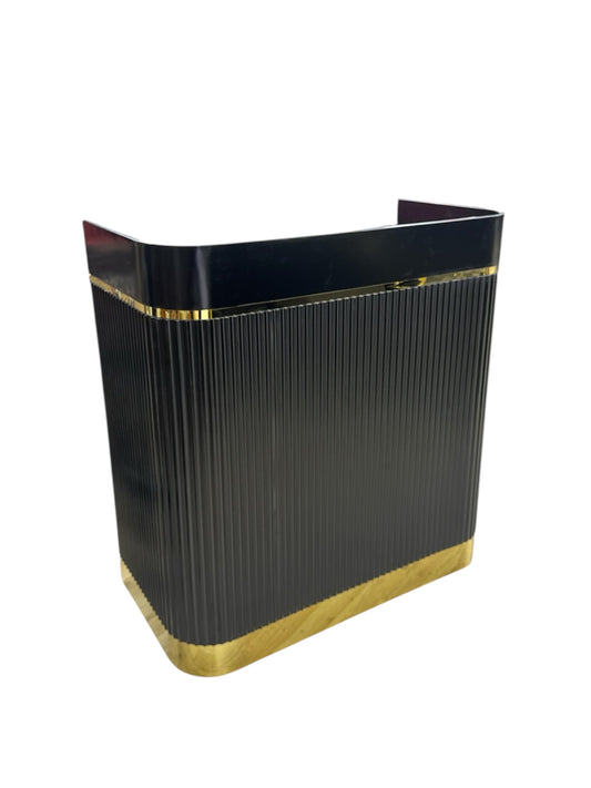 Luxury wood chackout table black gold with very beautiful lines