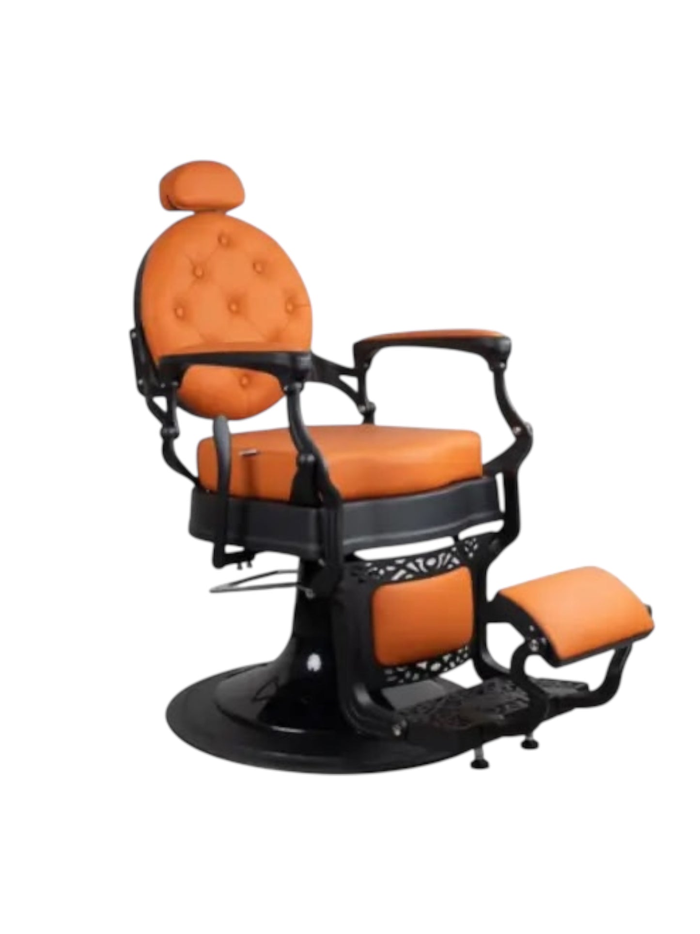 DUBAI Black Matte Orange Barberchair Golden Style