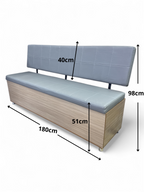Barber Waiting Bench  gray