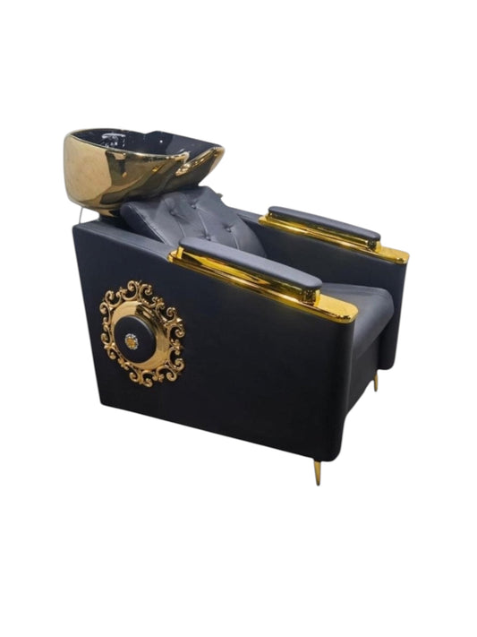 Kings Wash Unit black leather gold unit golden style
