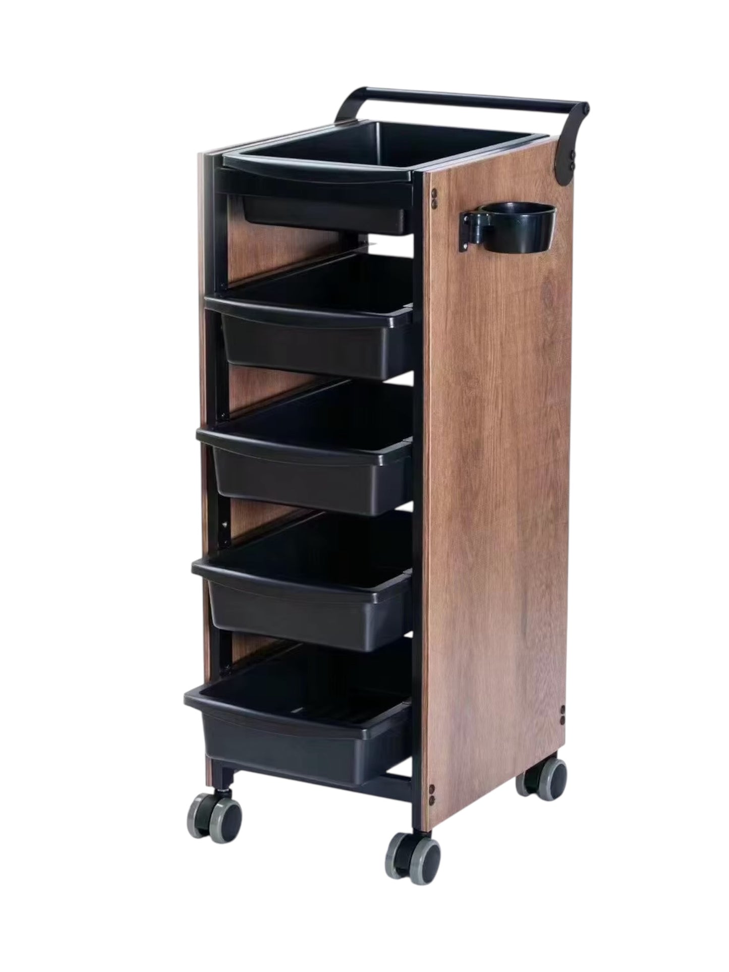 Professioneel hair salon Trolley - high Quality wood brown black
