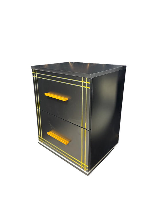 Barber Storage Cabinet” black gold