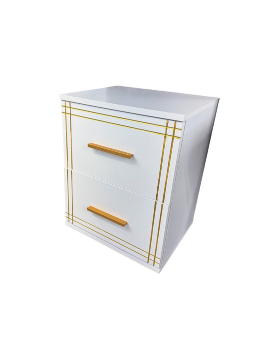 Barber Storage Cabinet” white gold