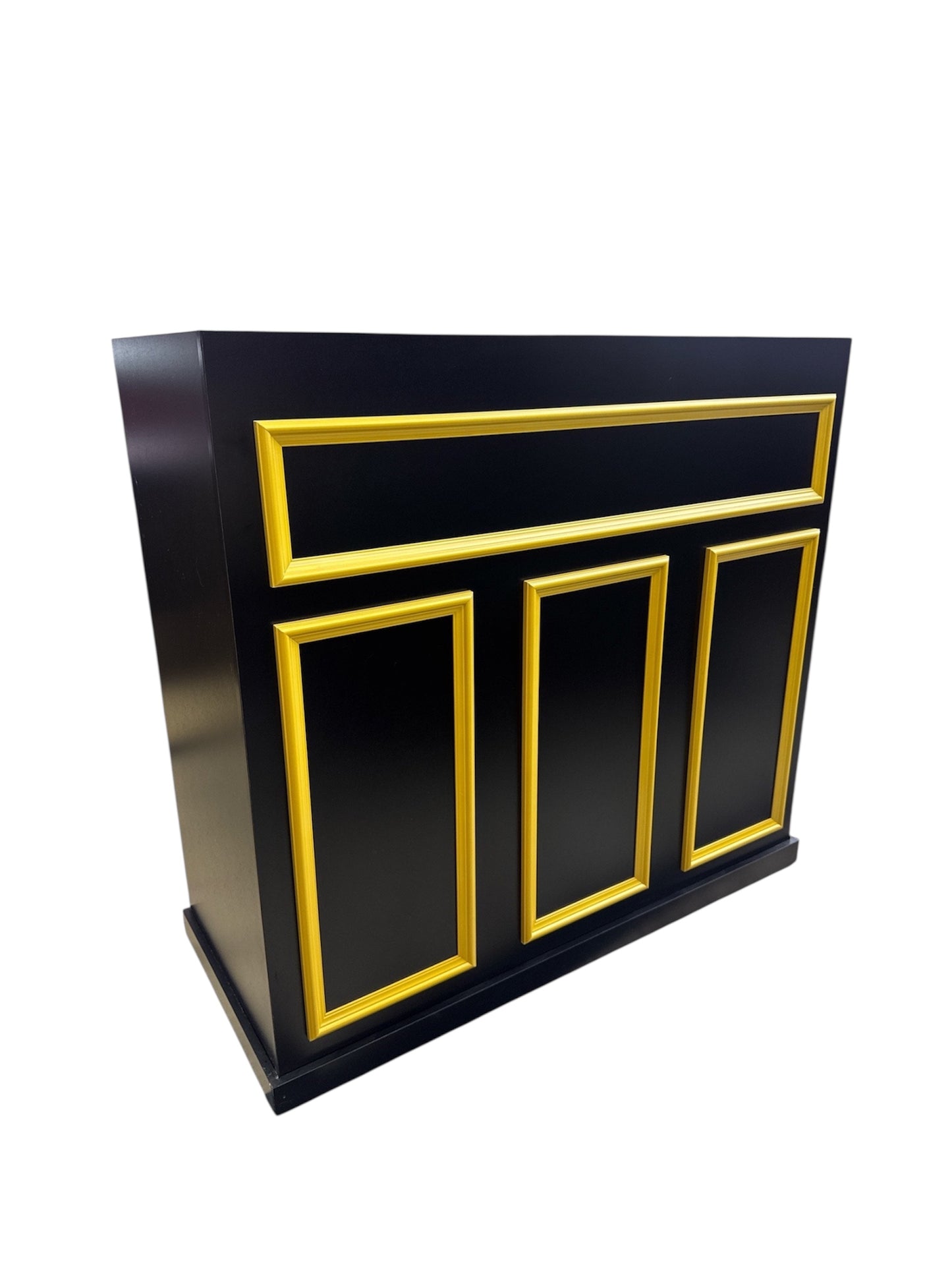 Classic checkout tables black gold