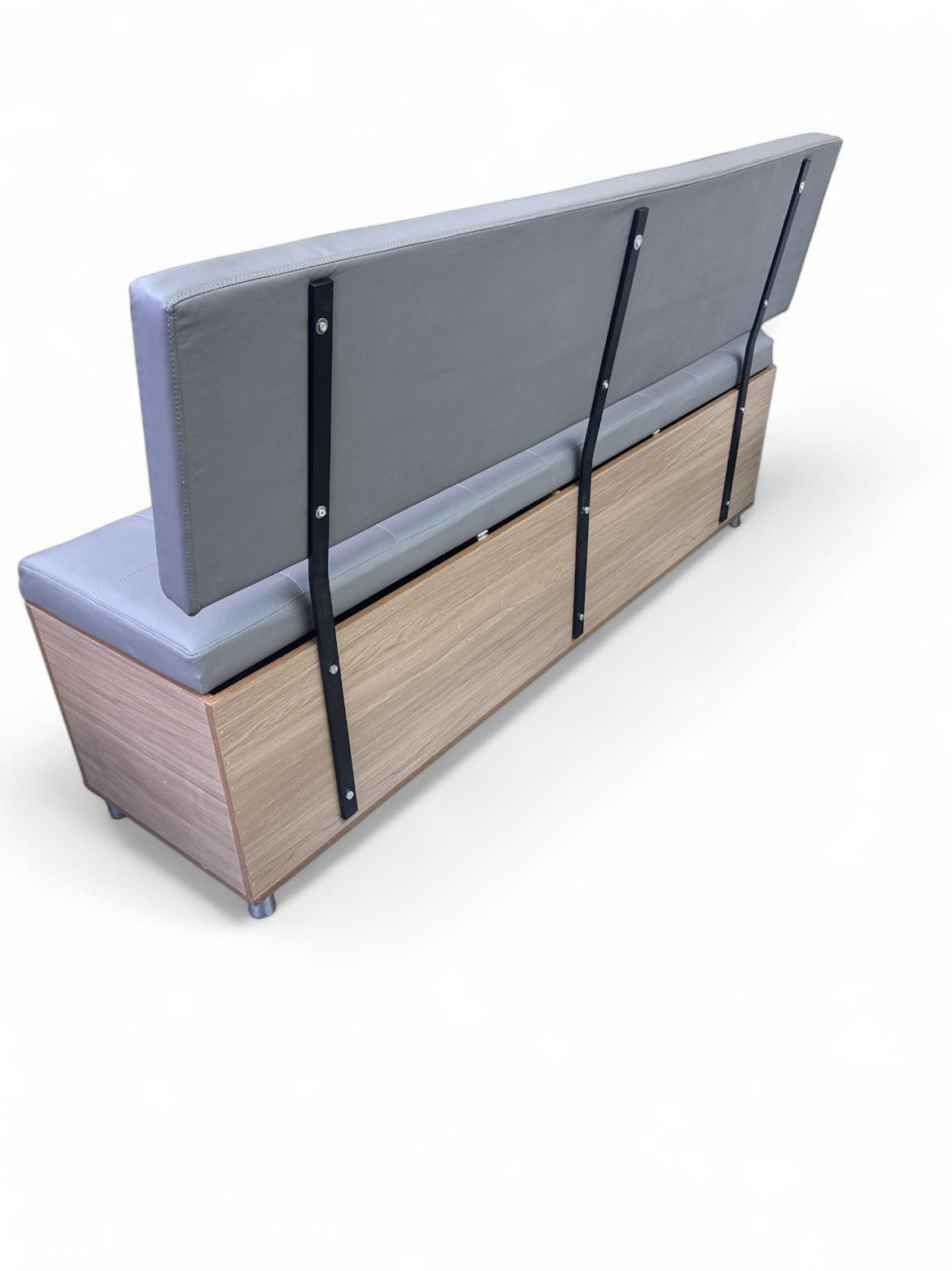 Barber Waiting Bench  gray