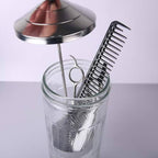 Glass Disinfectant Jar for Hairdressers and Salons - Professional Sterilizer for Hairdressing Supplies and Nail Tools - 1.09 L/37 fl.oz.