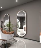 Barber led mirror Golden Style.