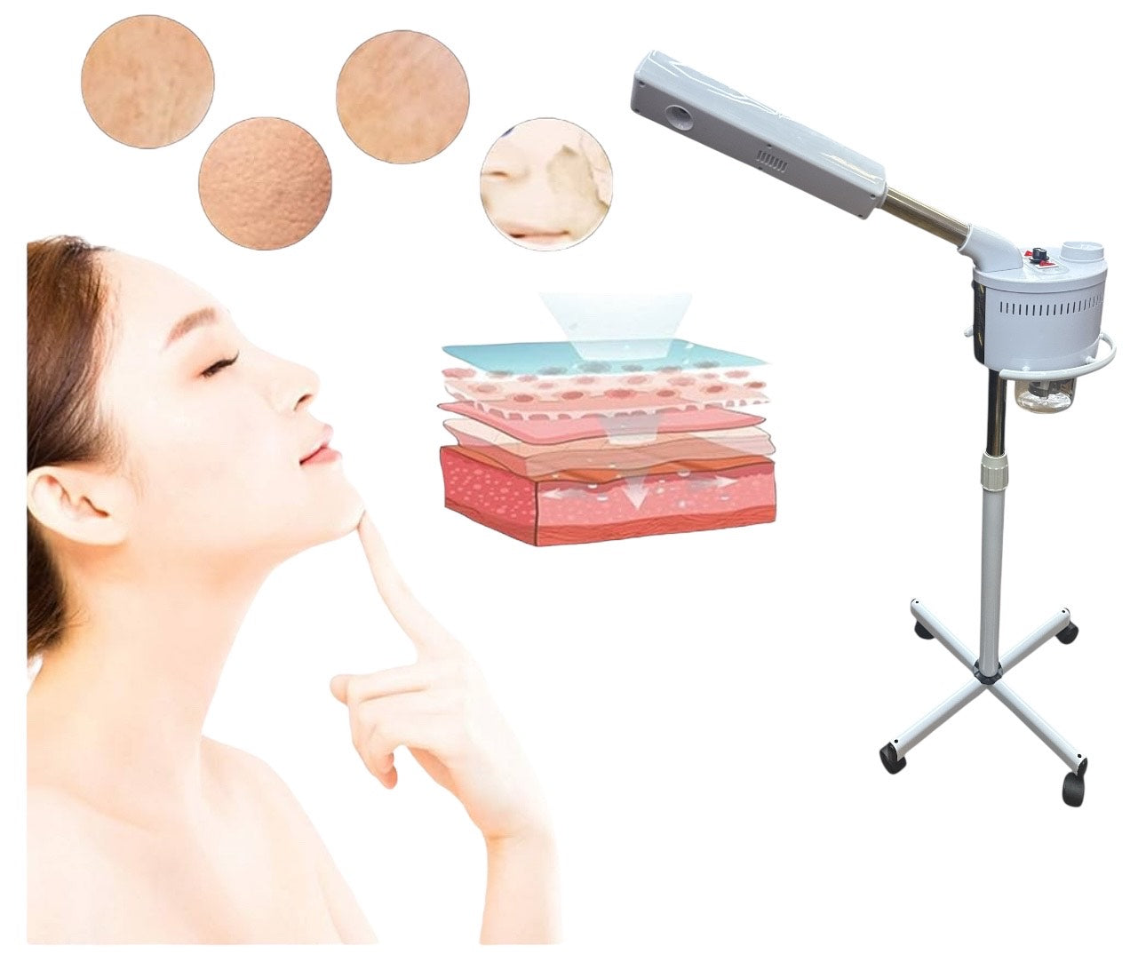 Facial steamer- Steamer- Cleanser- Beauty salon- Hairdressers- Facial sauna- Care.