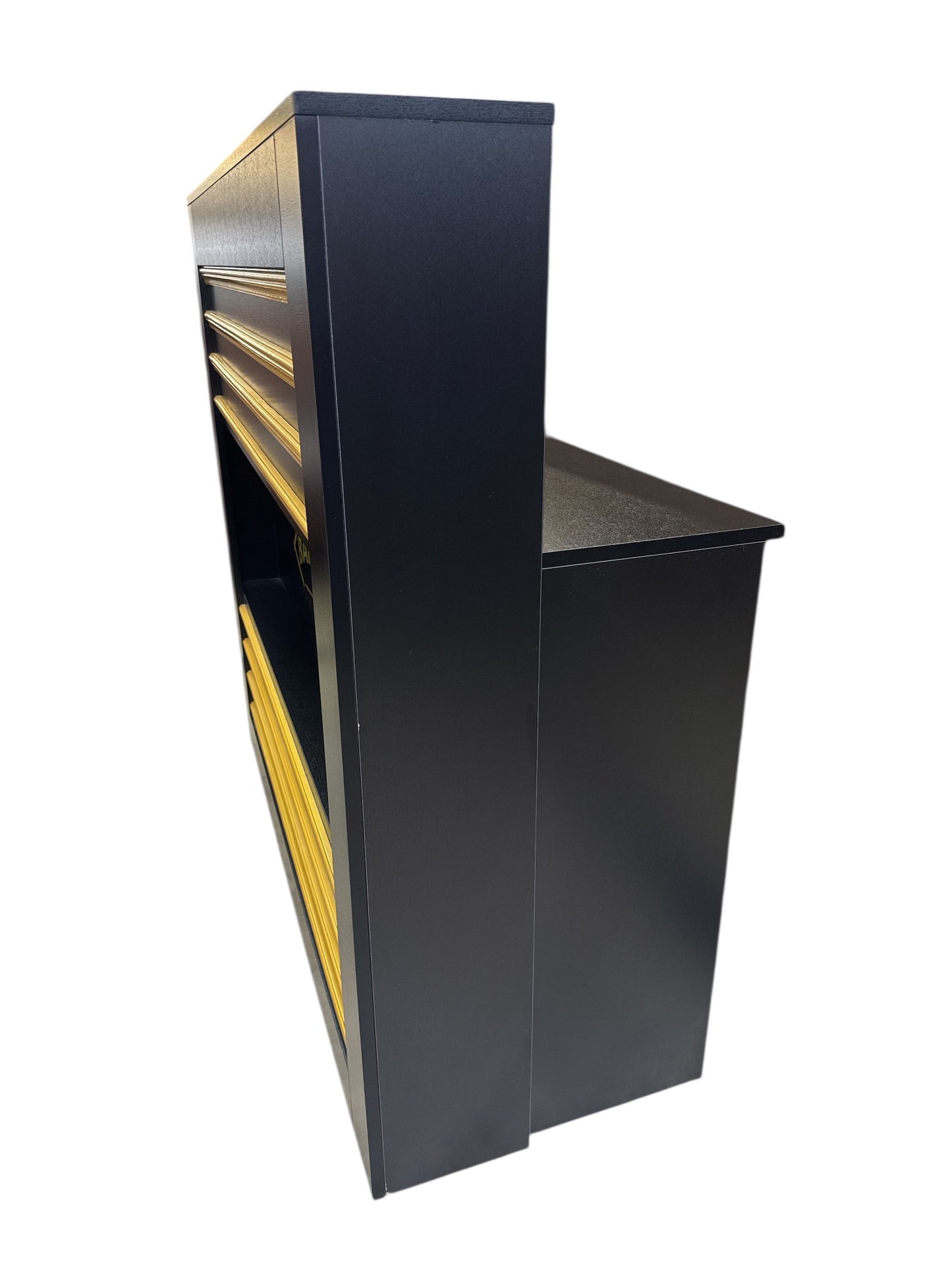 Barber Reception Vintage Front Reception Table Black&Gold For Wooden Furniture  Golden Style.