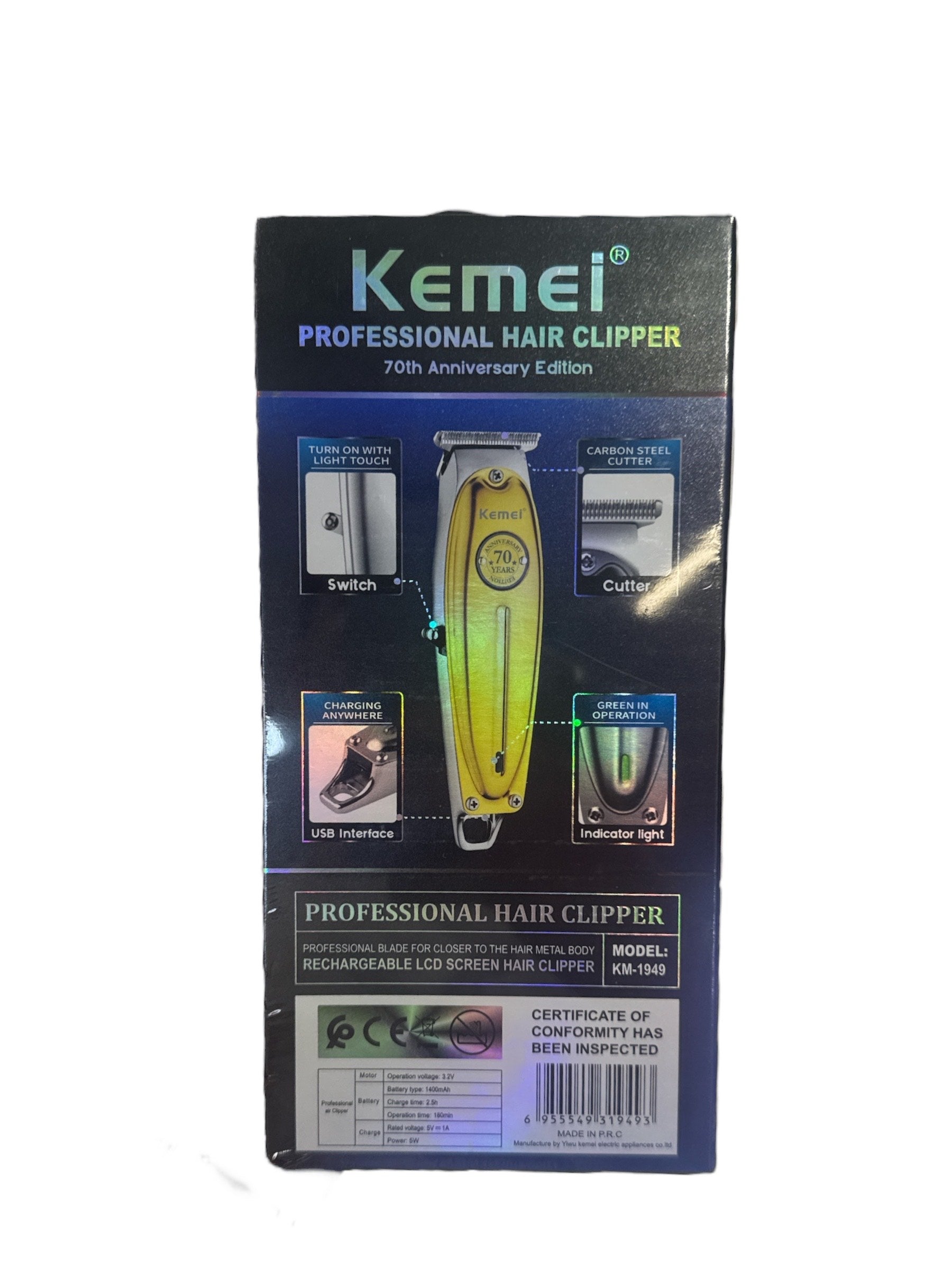 Kemei - Professional - Hair Clipper - 70th Anniversary Edition