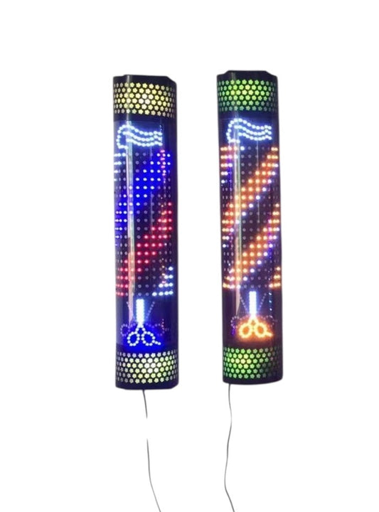 Barber pole led light Golden Style.