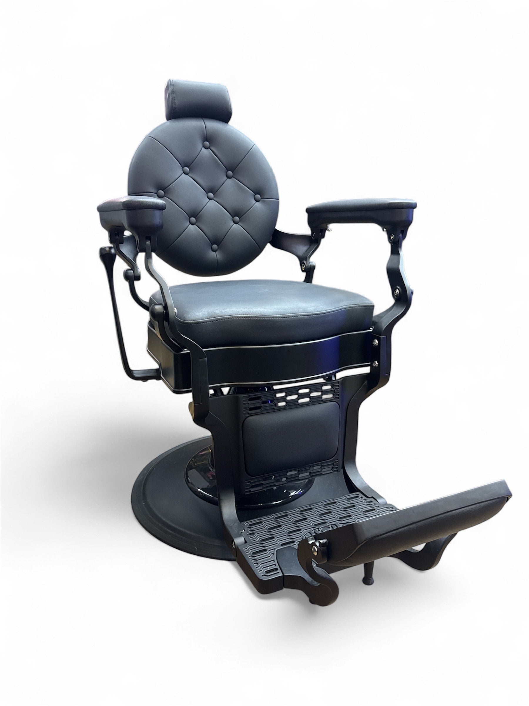 Barber Chair black on black Golden Style.