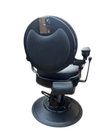 Barber Chair black on black Golden Style.