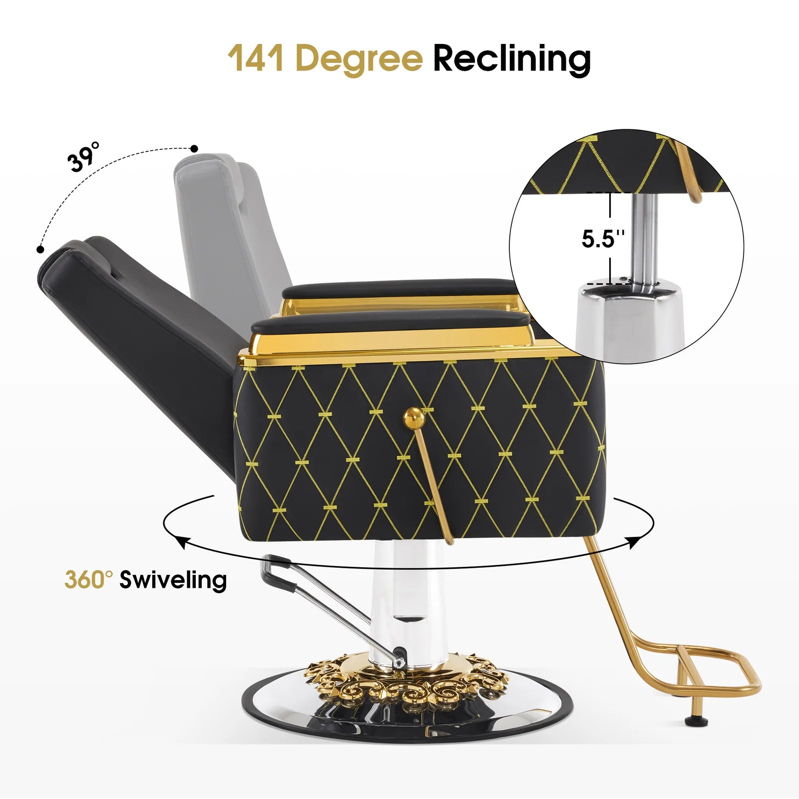Barber Chair Golden Style.